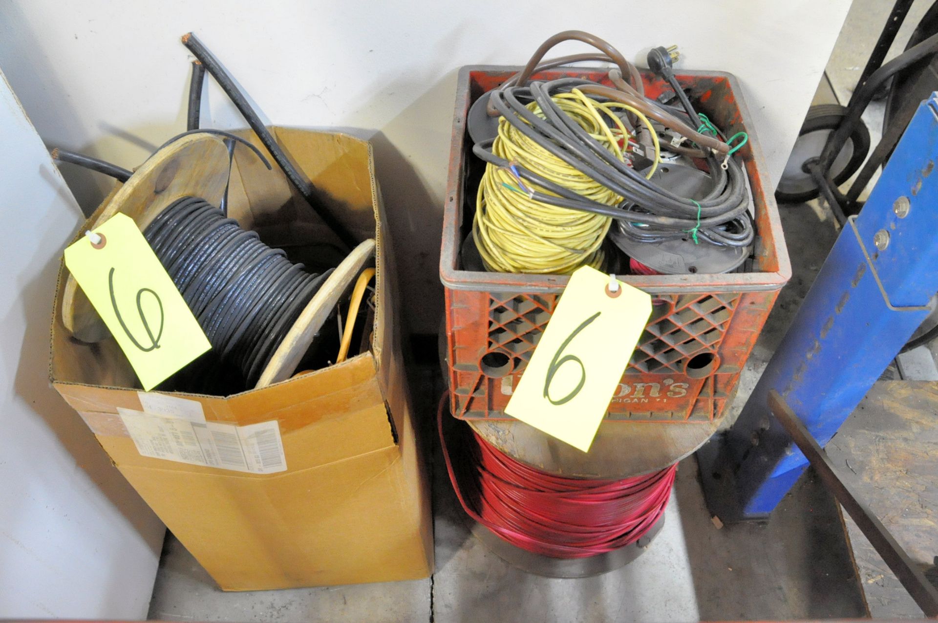 Lot-Various Partial Spools of Wire