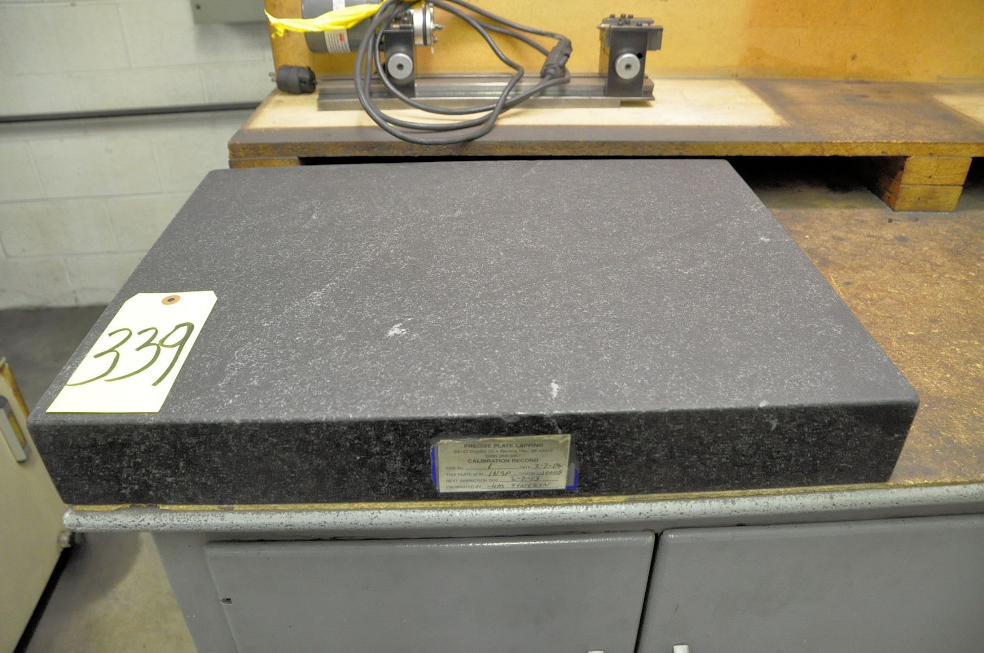 18" x 24" x 3" Black Granite Surface Plate with Bench/Cabinet - Image 2 of 2