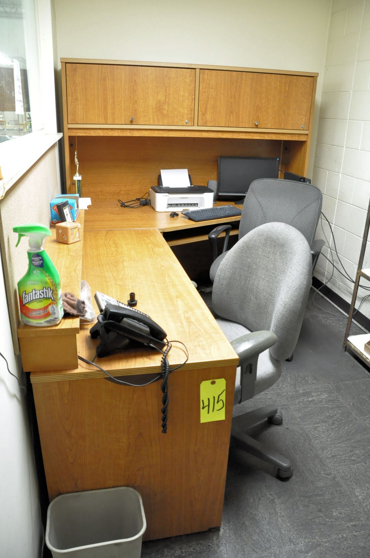 Lot-2-Piece Desk System with (2) Chairs, (Computer Components Not Included) - Image 2 of 2