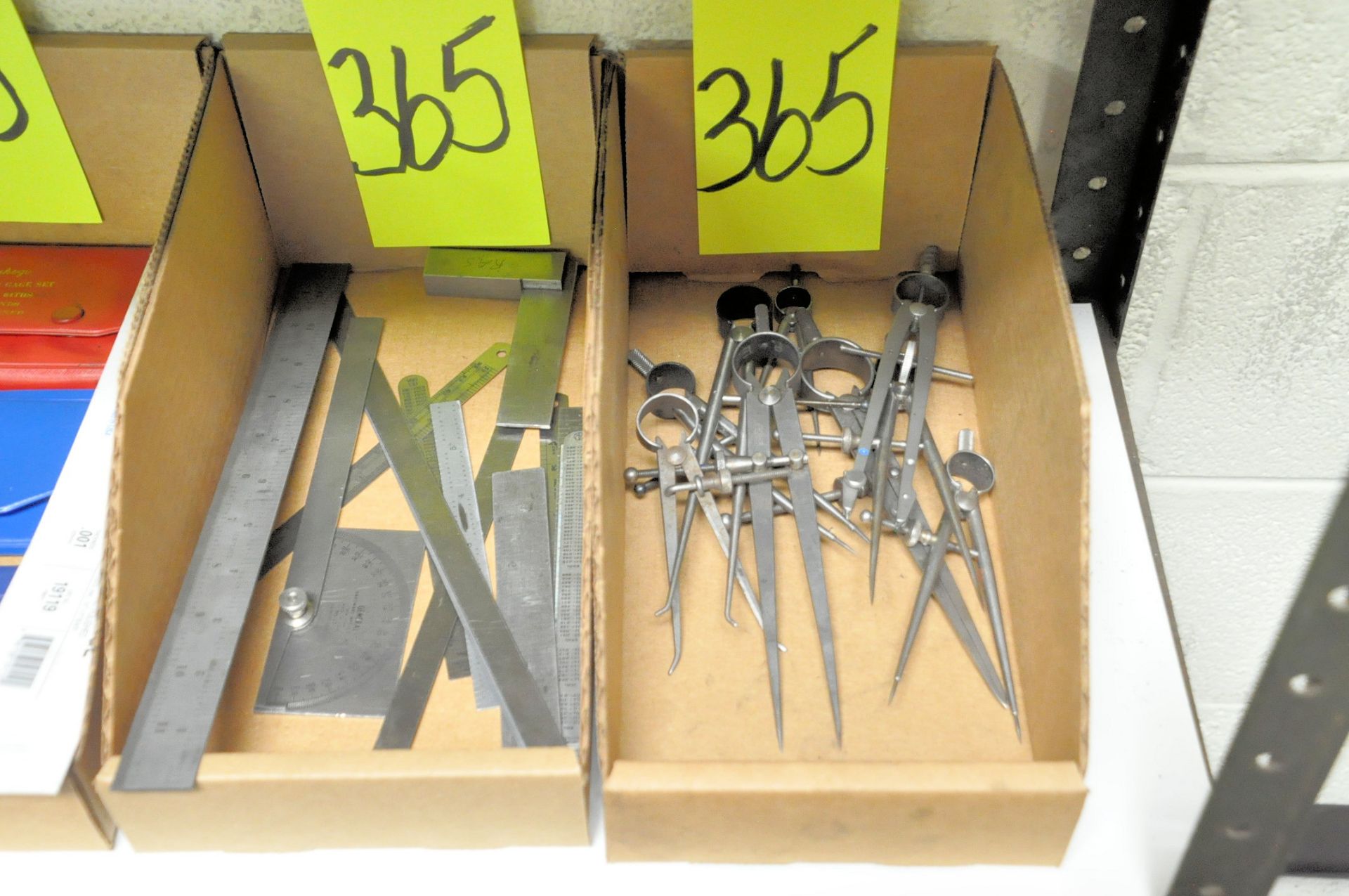 Lot-Steel Pocket Rules, Manual Calipers, Radius Gauges, etc. in (4) Boxes on (1) Shelf - Image 3 of 3