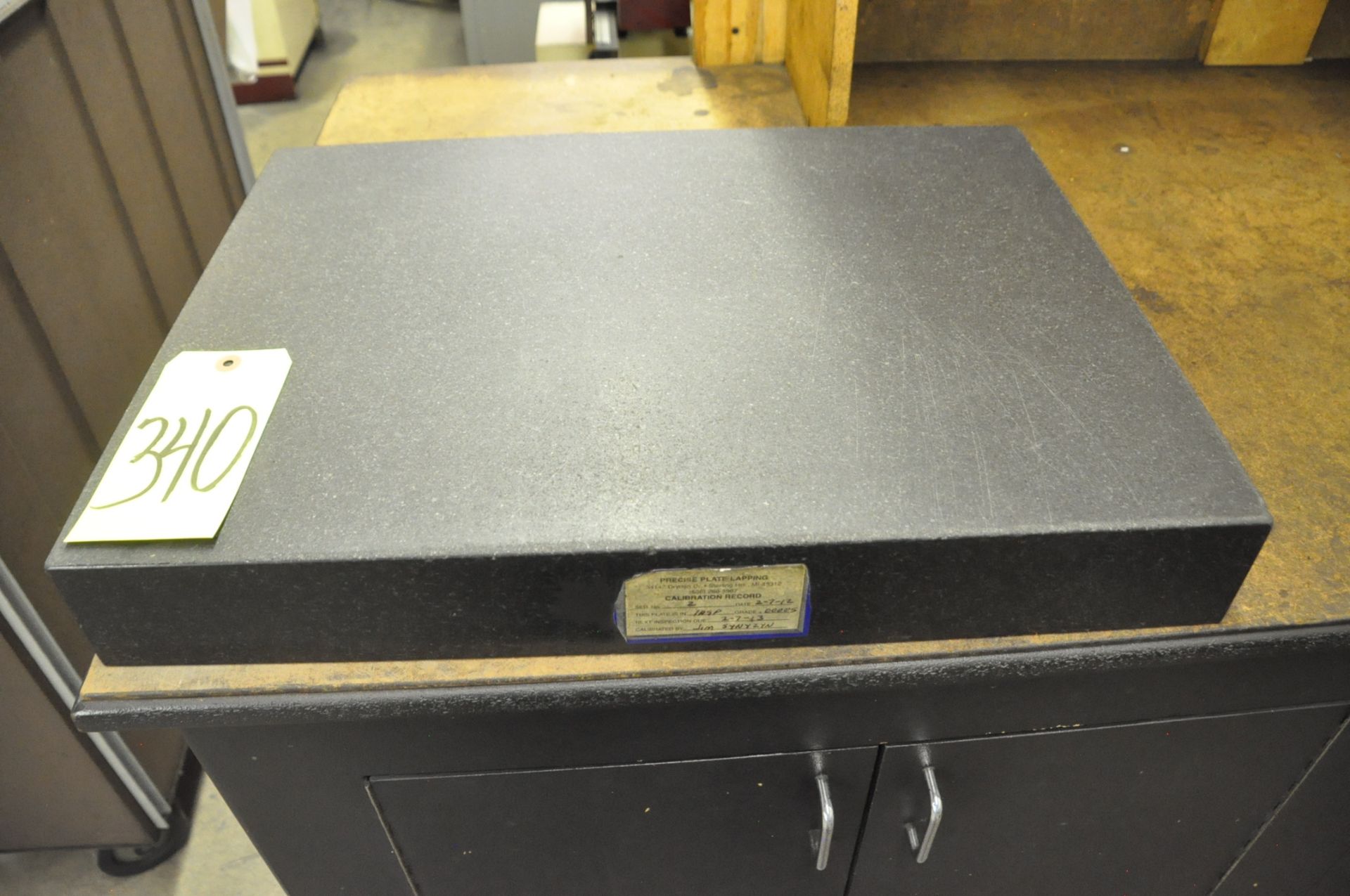 18" x 24" x 3" Black Granite Surface Plate with Bench/Cabinet - Image 2 of 2