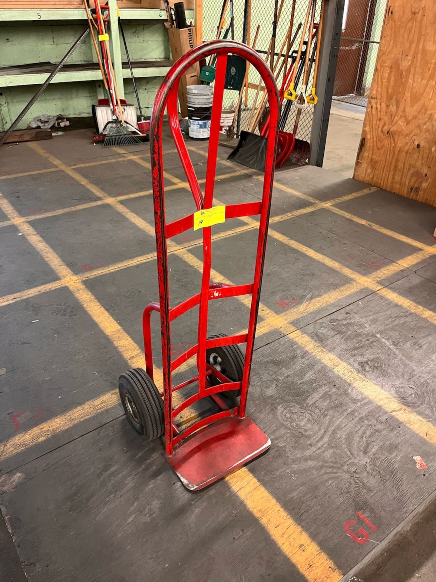 Red hand truck