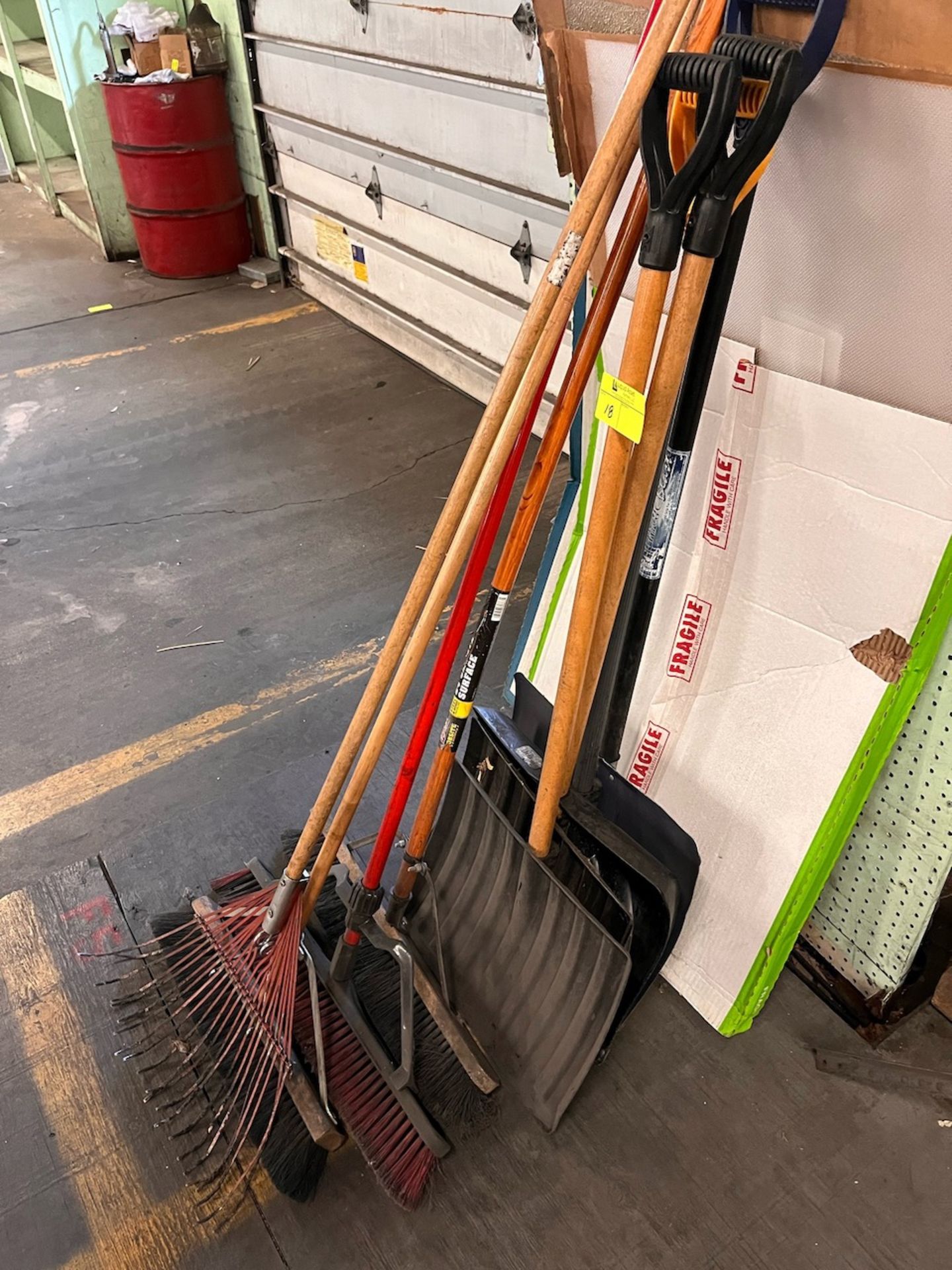 Shovels, brooms and rake - Image 2 of 2