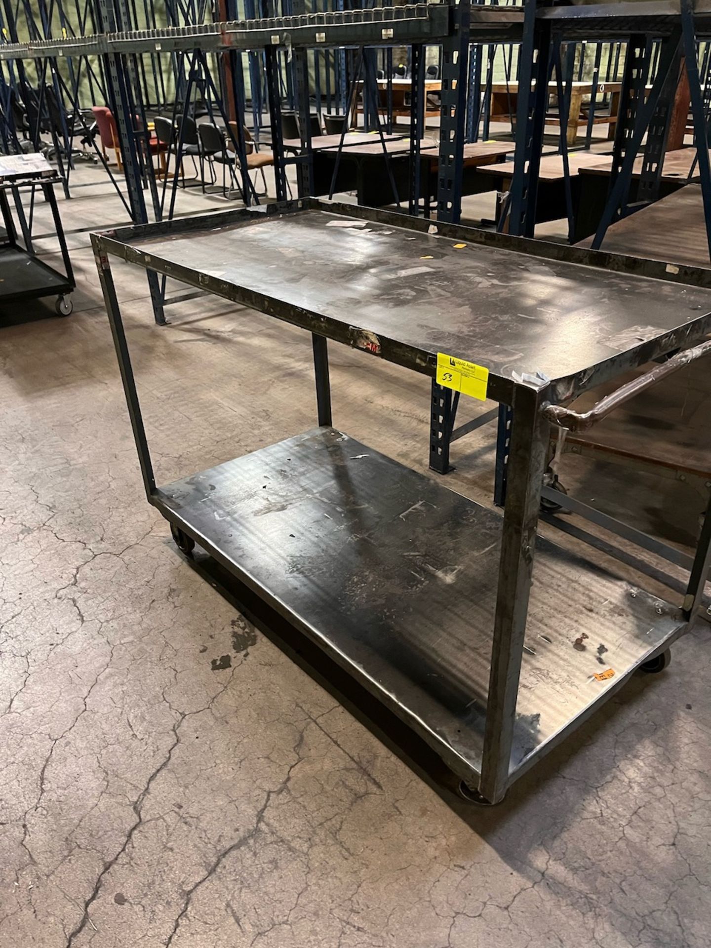 Metal rolling cart 30" x 60"