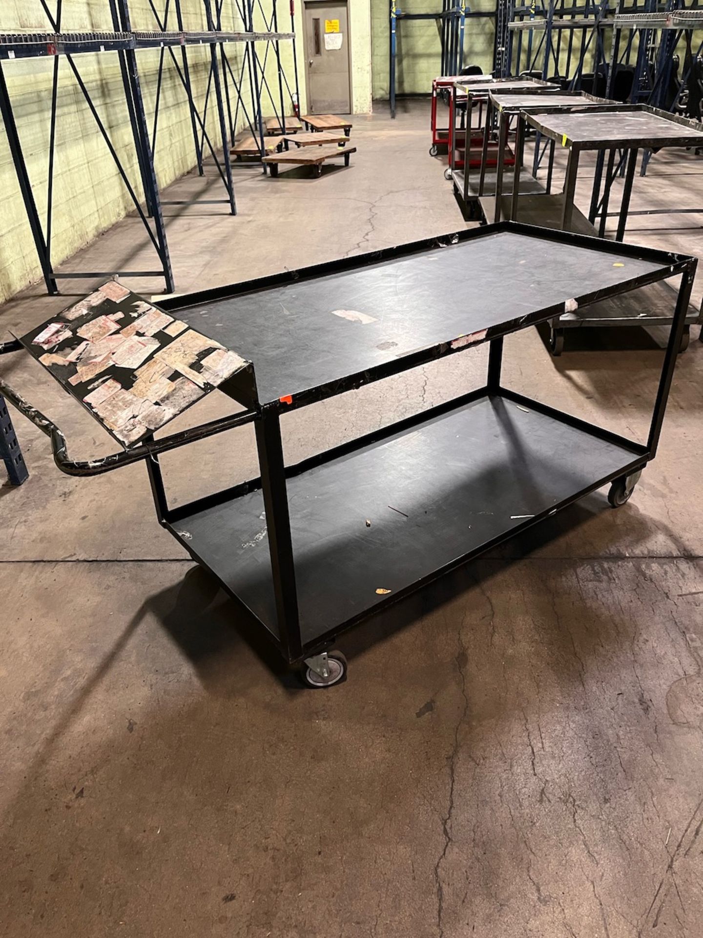 Metal rolling cart 30" x 72" - Image 2 of 2