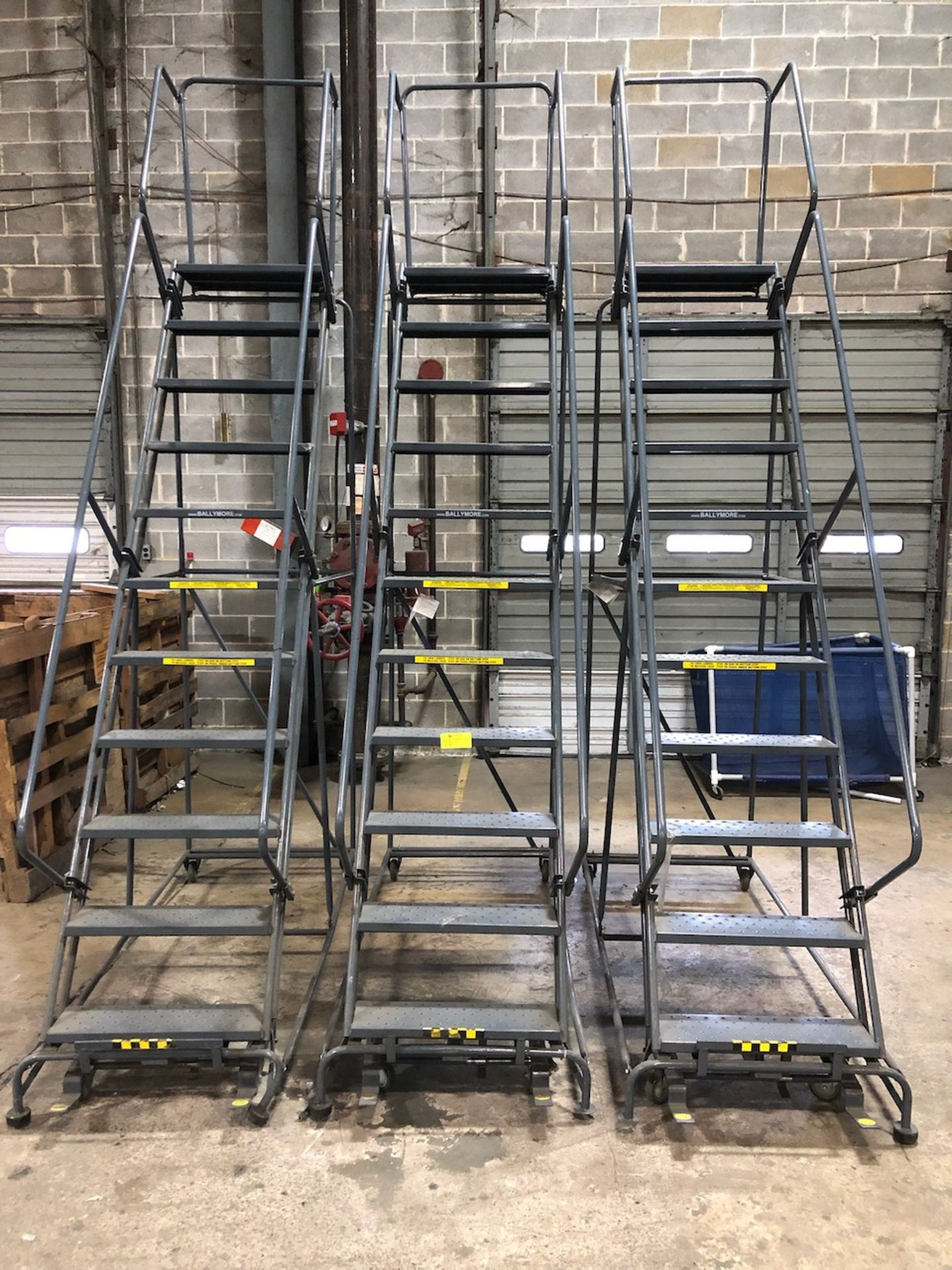 11-Step Rolling Safety Ladder - Image 2 of 2