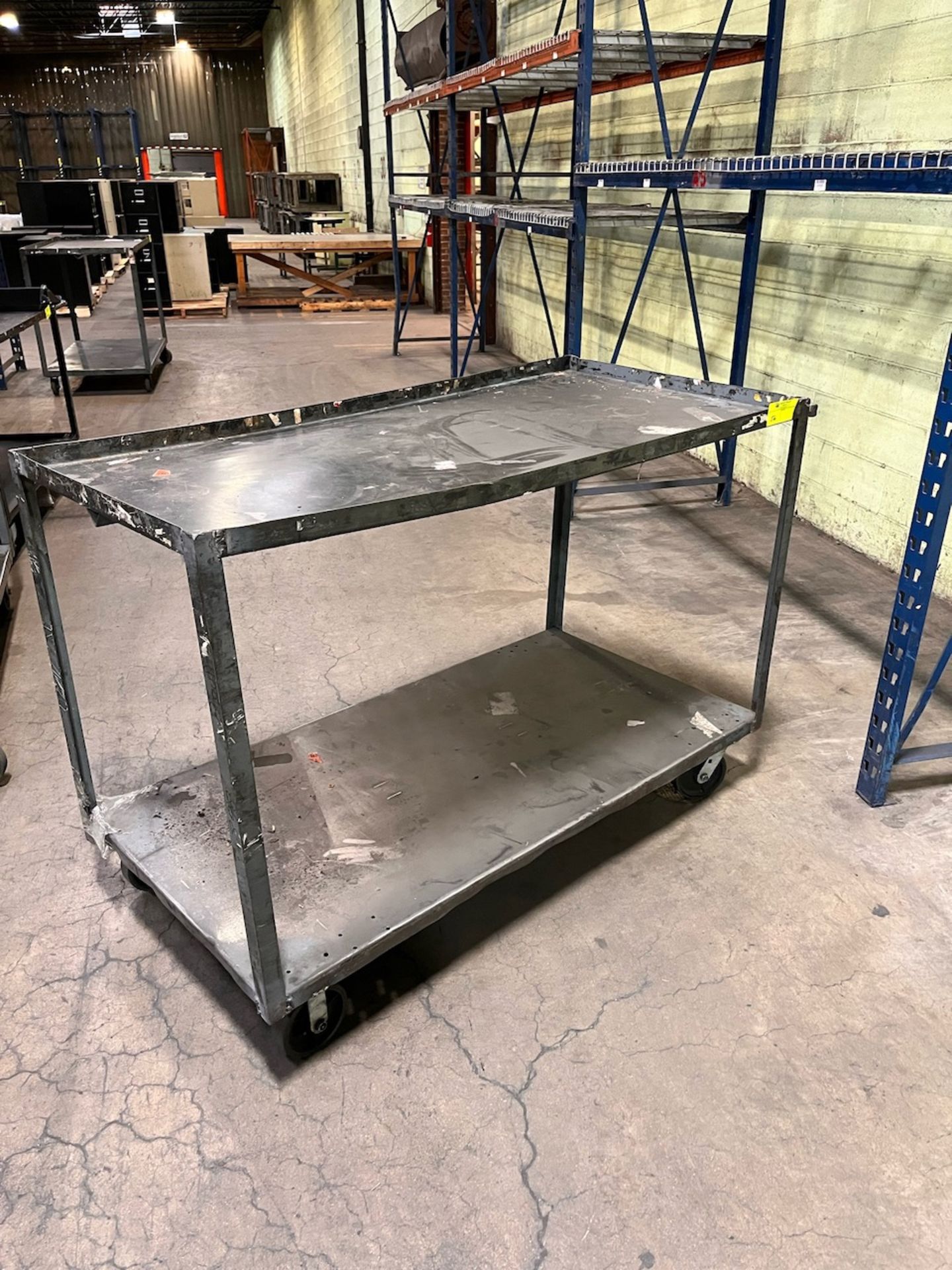 Metal rolling cart 30" x 60" - Image 2 of 2