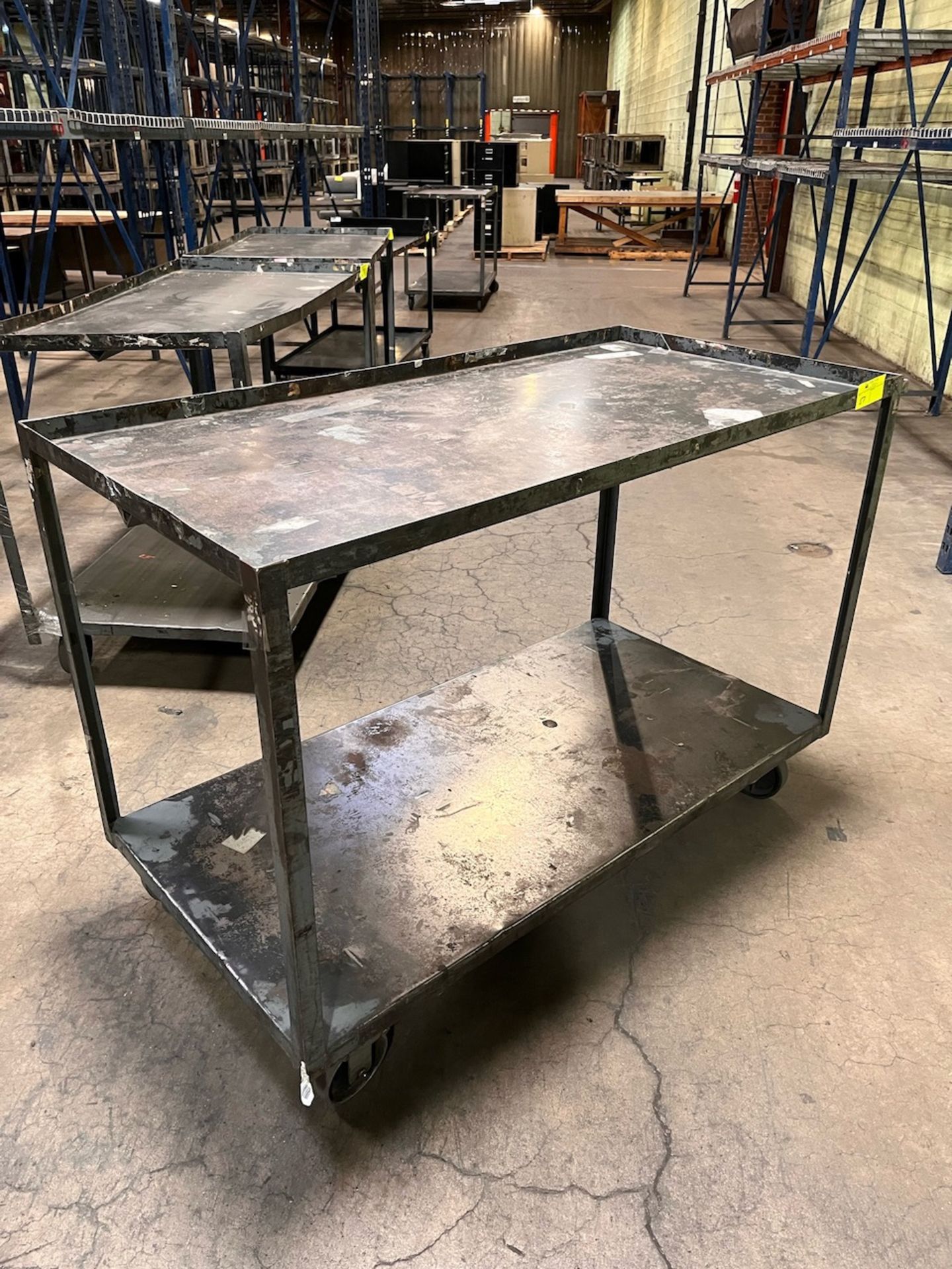 Metal rolling cart 30" x 60" - Image 2 of 2