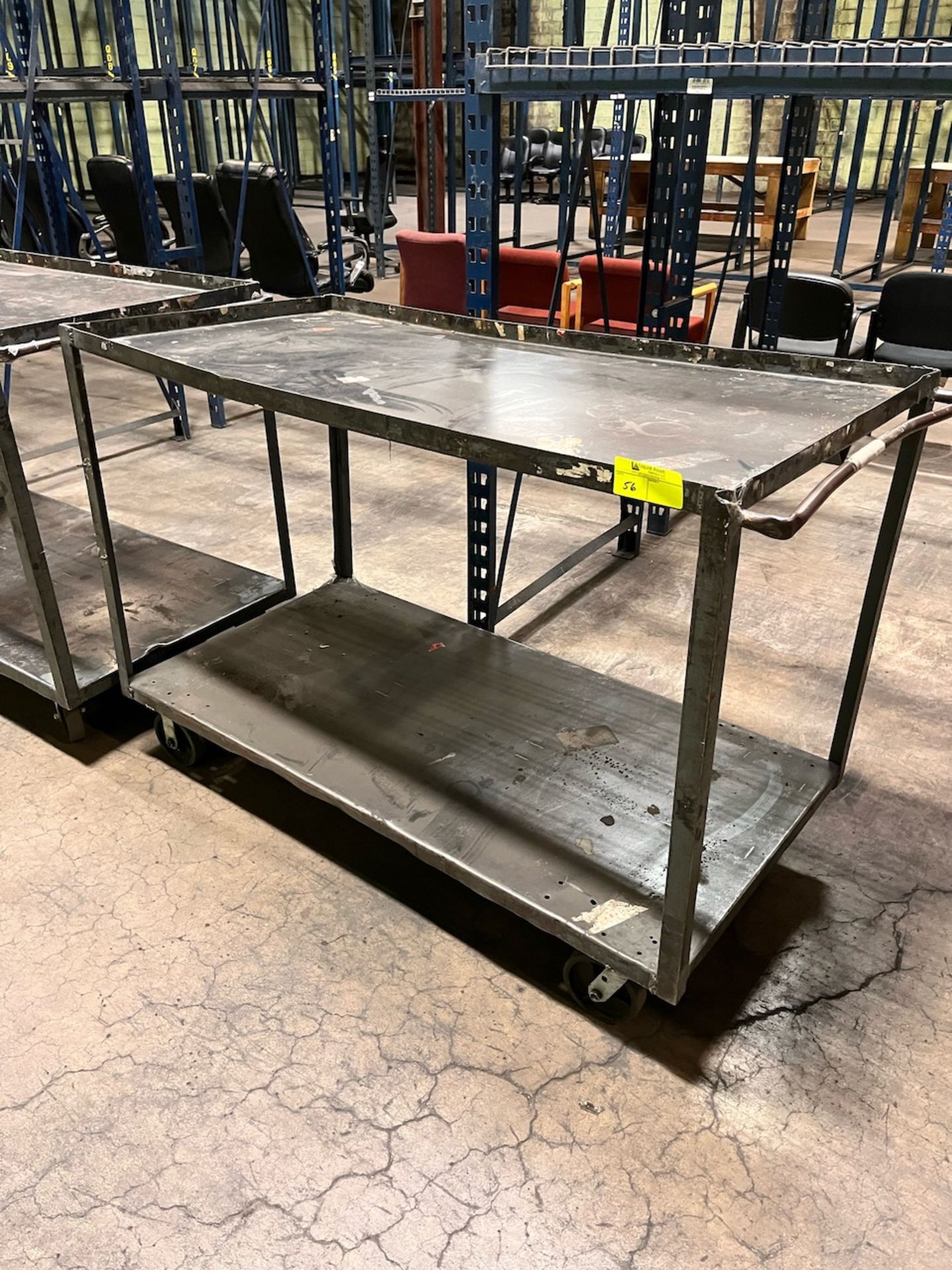 Metal rolling cart 30" x 60"