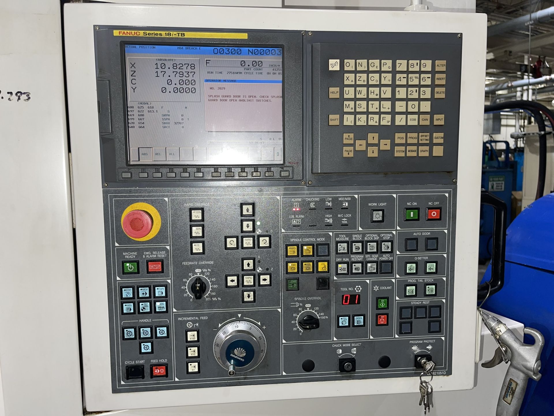 2004 Daewoo Puma 2500LY CNC Turning Center with Live Milling, S/N P250LY0372 - Image 2 of 7