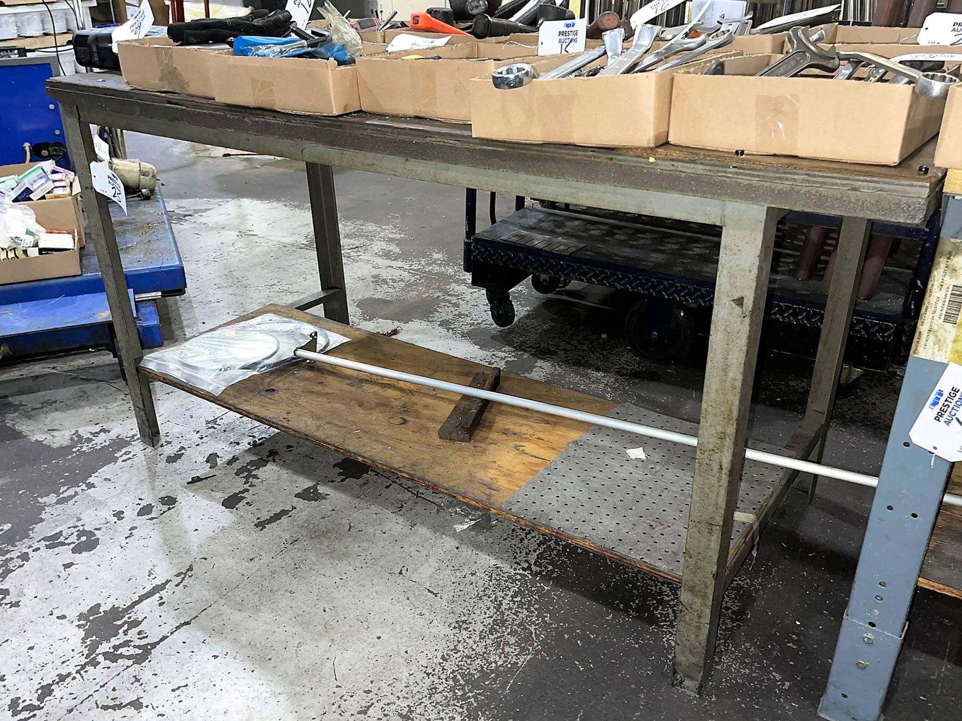 64" x 29.5" Wood Top Work Bench (No Contents) - Image 2 of 2