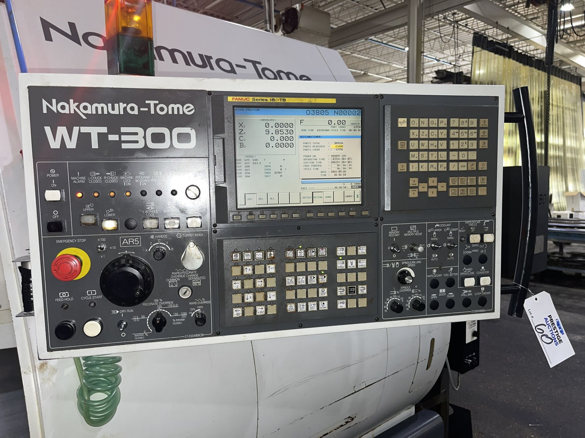 2007 Nakamura Tome WT-300 8-Axis CNC Turning/Milling Center, S/N M300909 - Image 9 of 19