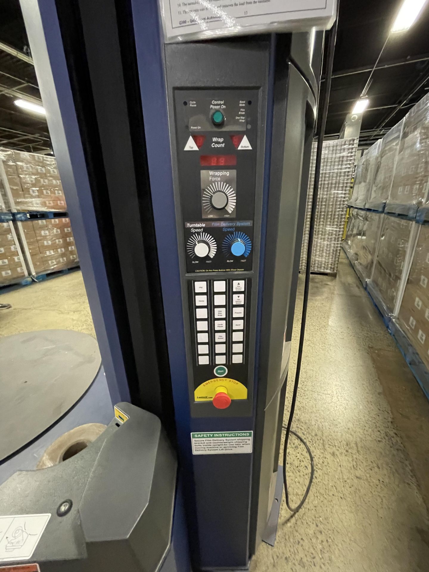 LANTECH PALLET STRETCH WRAPPER, MODEL Q300, S/N QM054033, 120 V, 1 PHASE (2019 MFG) - Image 3 of 9