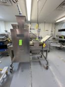 MBC FOOD MACHINERY CORP 6-WIDE RAVIOLI MACHINE, MODEL 3-100, S/N NPP1109R, CURRENTLY SET UP FOR
