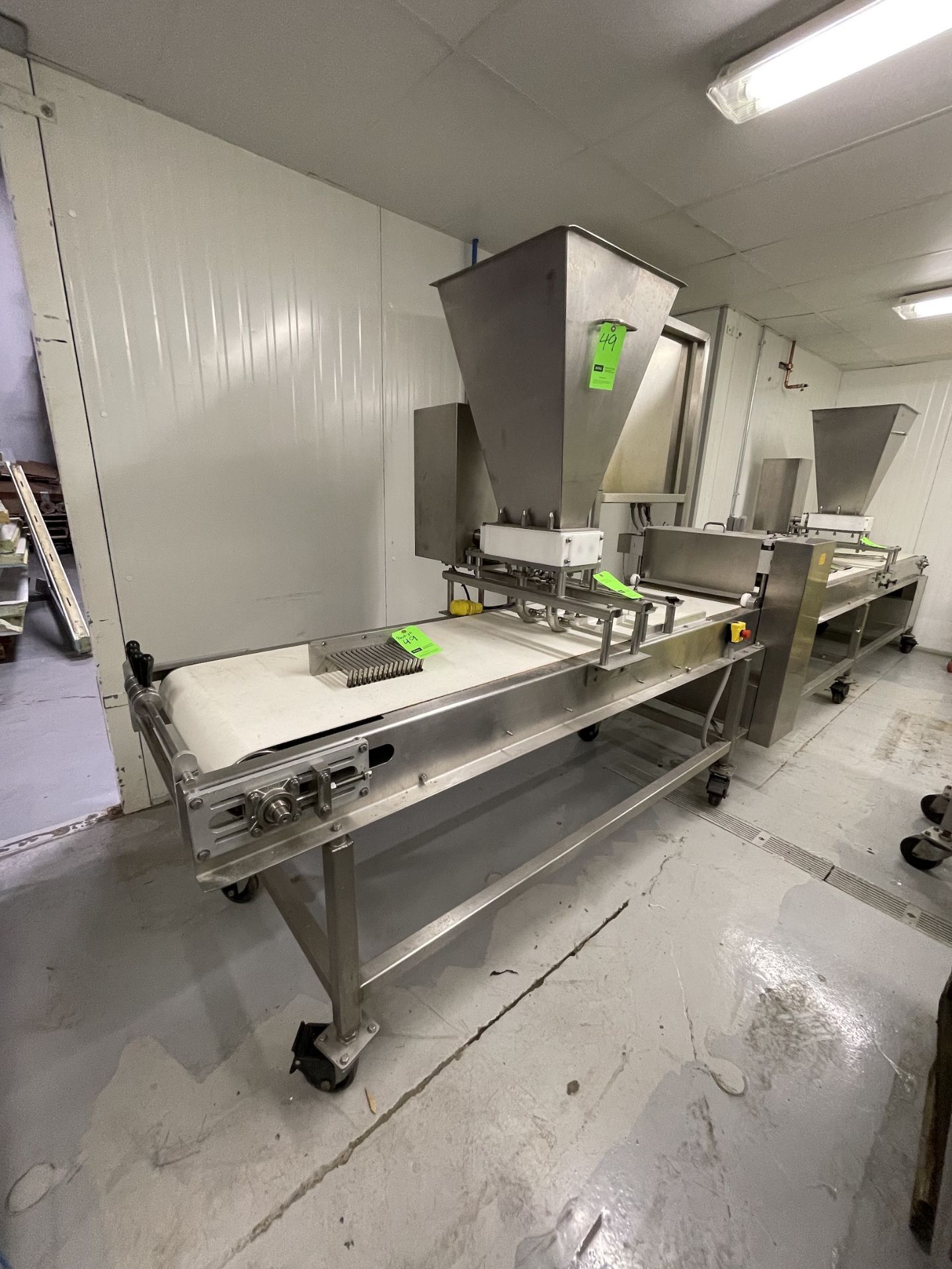 MBC FOOD MACHINERY CORP MANICOTTI AND LASAGNE LINE, 16-VALVE SAUCE APPLICATOR, EQUIPPED WITH