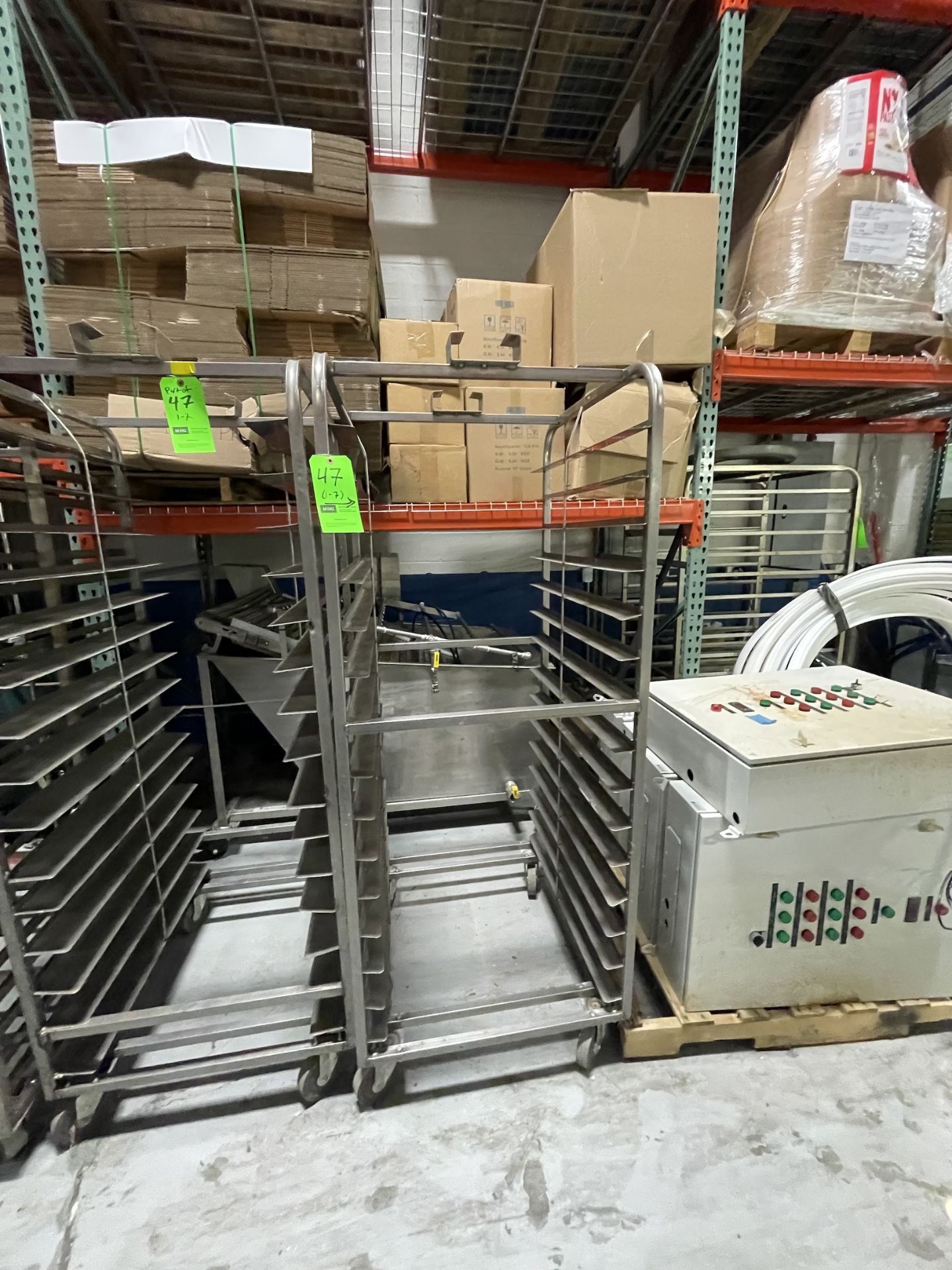 (7) PORTABLE RACKS APPROX. OVERALL DIMS.: 28-1/2" W X 36-1/2" D X 68" H, INTERIOR DIMS. APPROX.: - Image 4 of 14