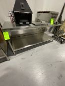 S/S TABLE WITH SHELF, APPROX. DIMS: 75" X 32" X 34"