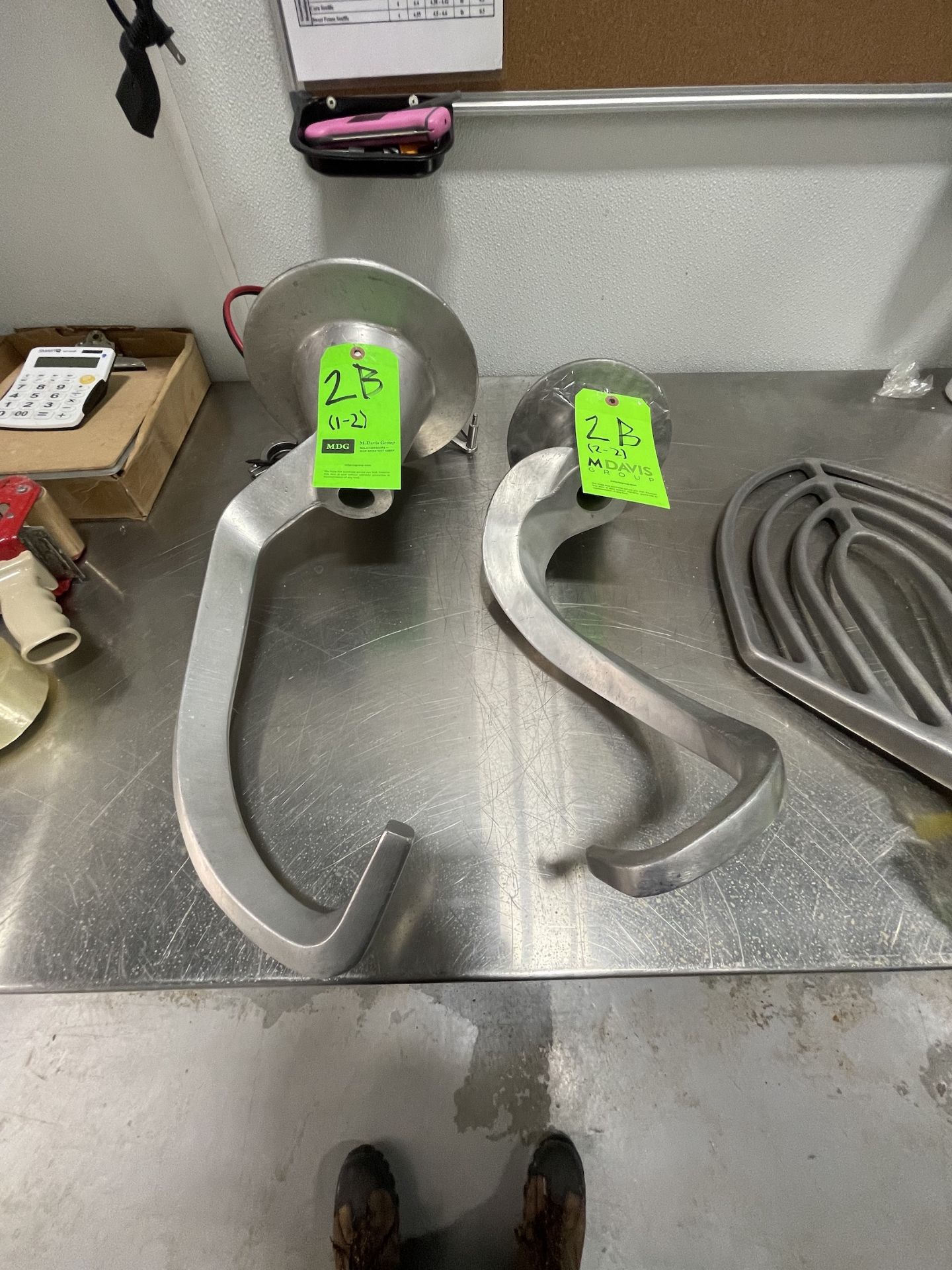 (2) HOBART DOUGH HOOK ATTACHMENTS