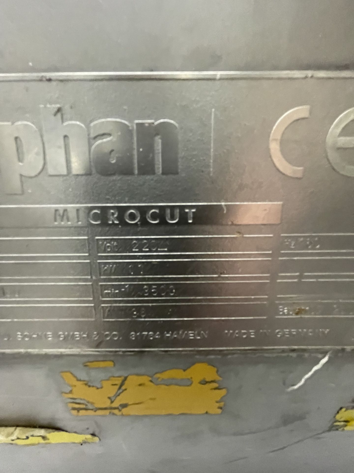 STEPHAN MICROCUT EMULSIFIER, MODEL MCH 15, S/N 730.318.01, APPROX. 36" INFEED HOPPER, APPROX. 7" - Image 11 of 20