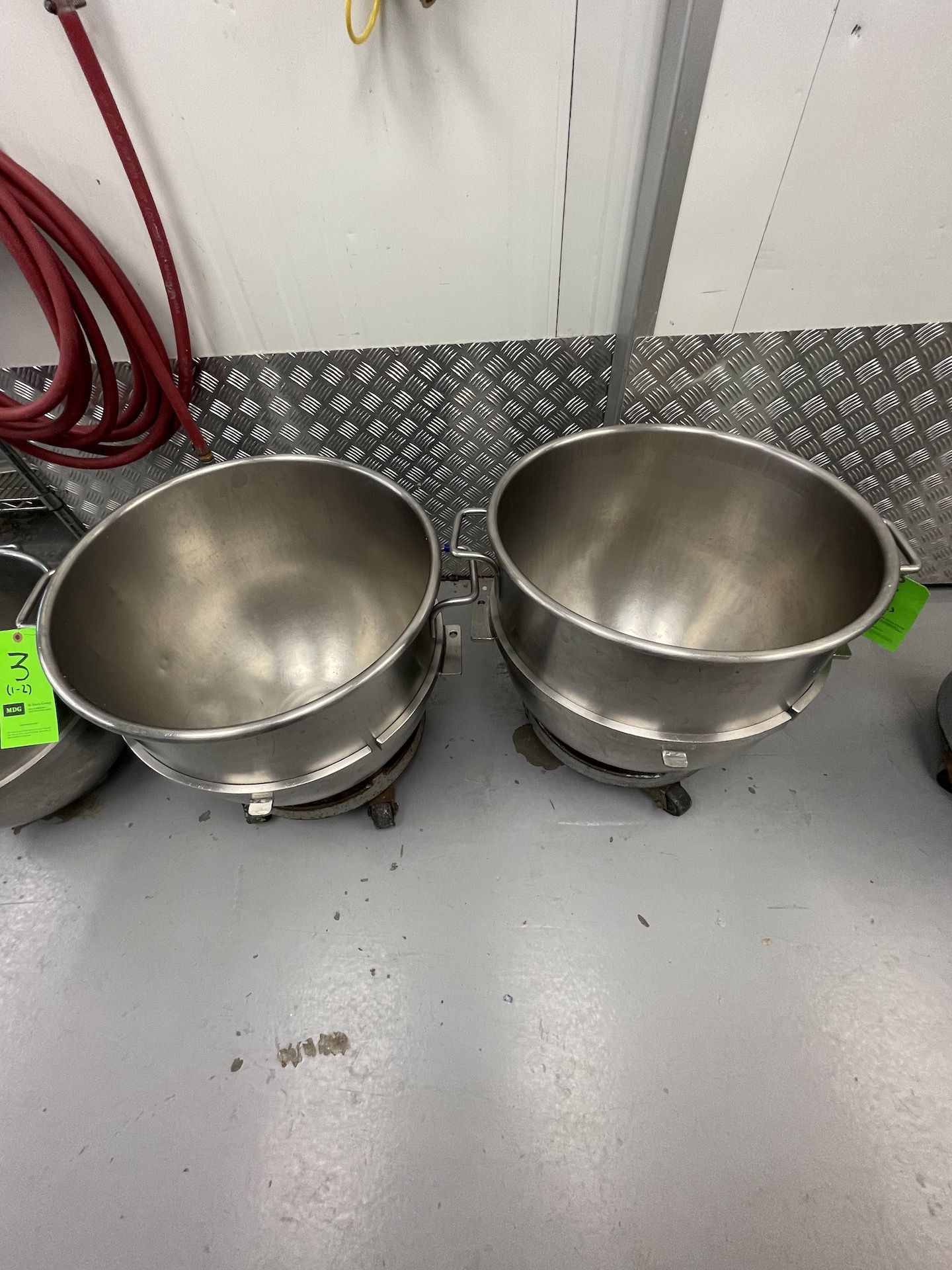 (2) HOBART MIXING BOWLS WITH PORTABLE BASES, APPROX. 20" DIA - Image 2 of 6