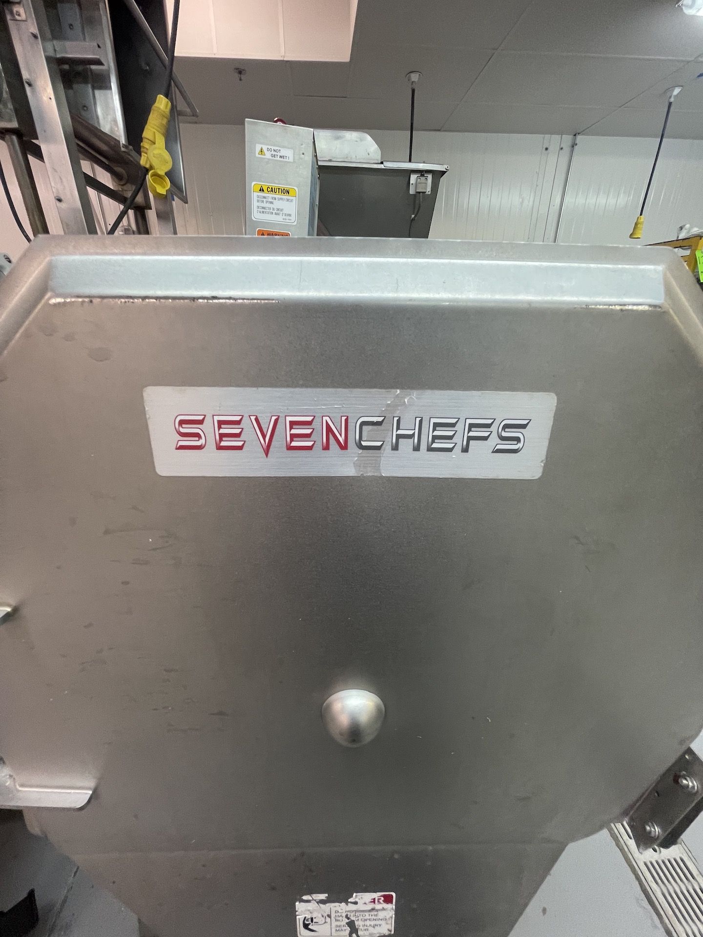 SEVEN CHEFS EMURA BELT FED SLICER, MODEL ECD 202, S/N 085805, PORTABLE AND MOUNTED ON CASTERS - Image 7 of 14