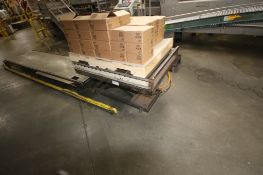 Steel Pallet Scissor Table,with Hydraulic Pump (LOCATED IN CHAMPAIGN, IL) (INV#82530) (LOCATED IN
