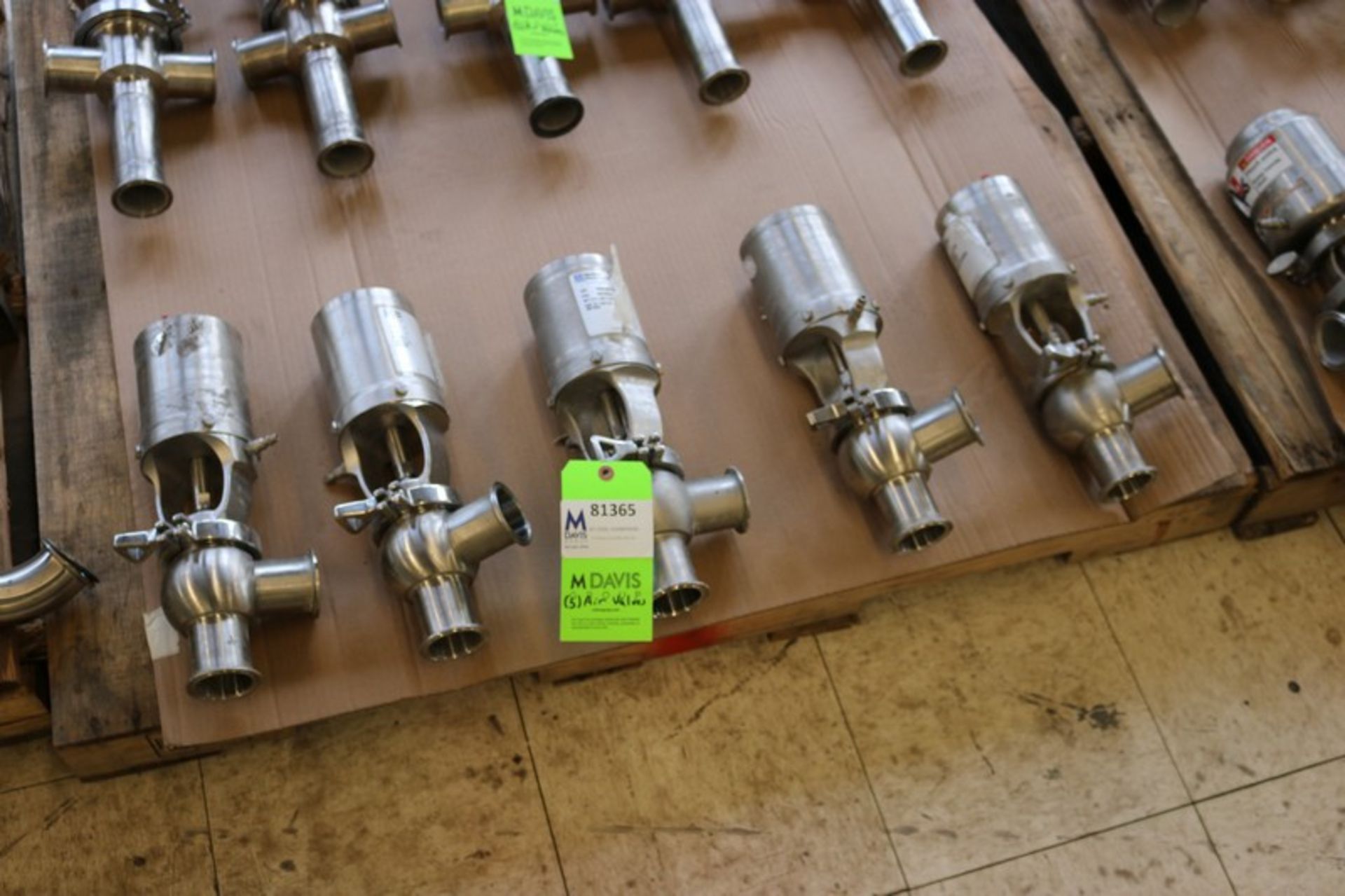 (5) WCB 2-Way S/S Air Valves, Aprox. 2" Clamp Type (INV#81365) (LOCATED @ MDG AUCTION SHOWROOM 2.0