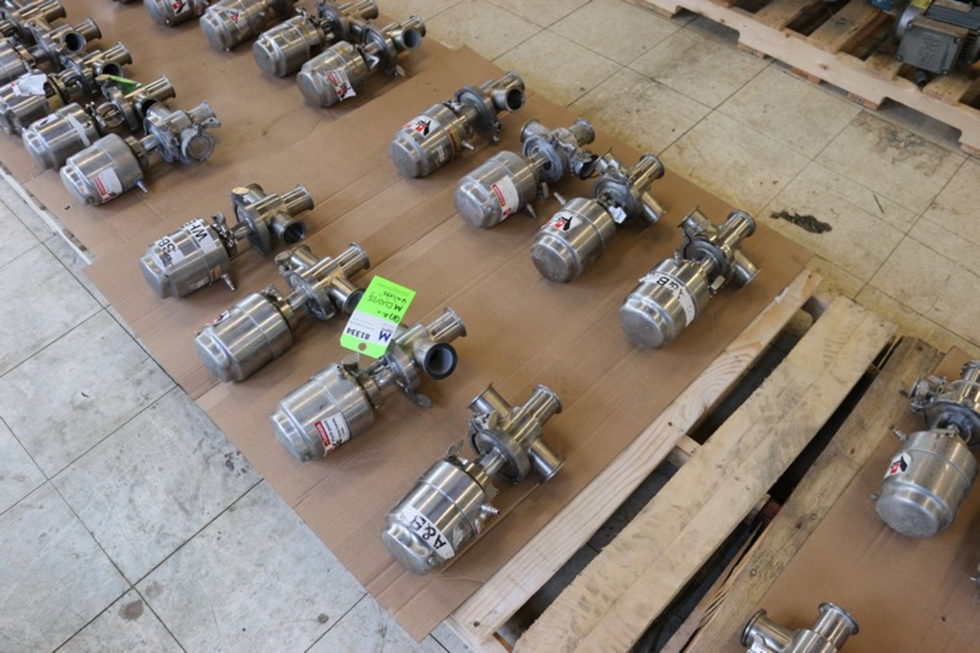 (8) S/S Air Valves, with S/S Cross Bodies, Aprox. 2" Clamp Type (INV#81334) (LOCATED @ MDG AUCTION - Image 3 of 3