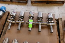 (5) S/S Air Valves, with S/S Cross Bodies,Aprox. 2" Clamp Type (INV#82323) (LOCATED @ MDG AUCTION