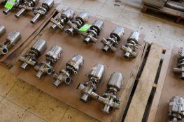 (10) S/S Air Valves,with S/S Cross Bodies, Aprox. 2" Clamp Type (INV#82321) (LOCATED @ MDG AUCTION