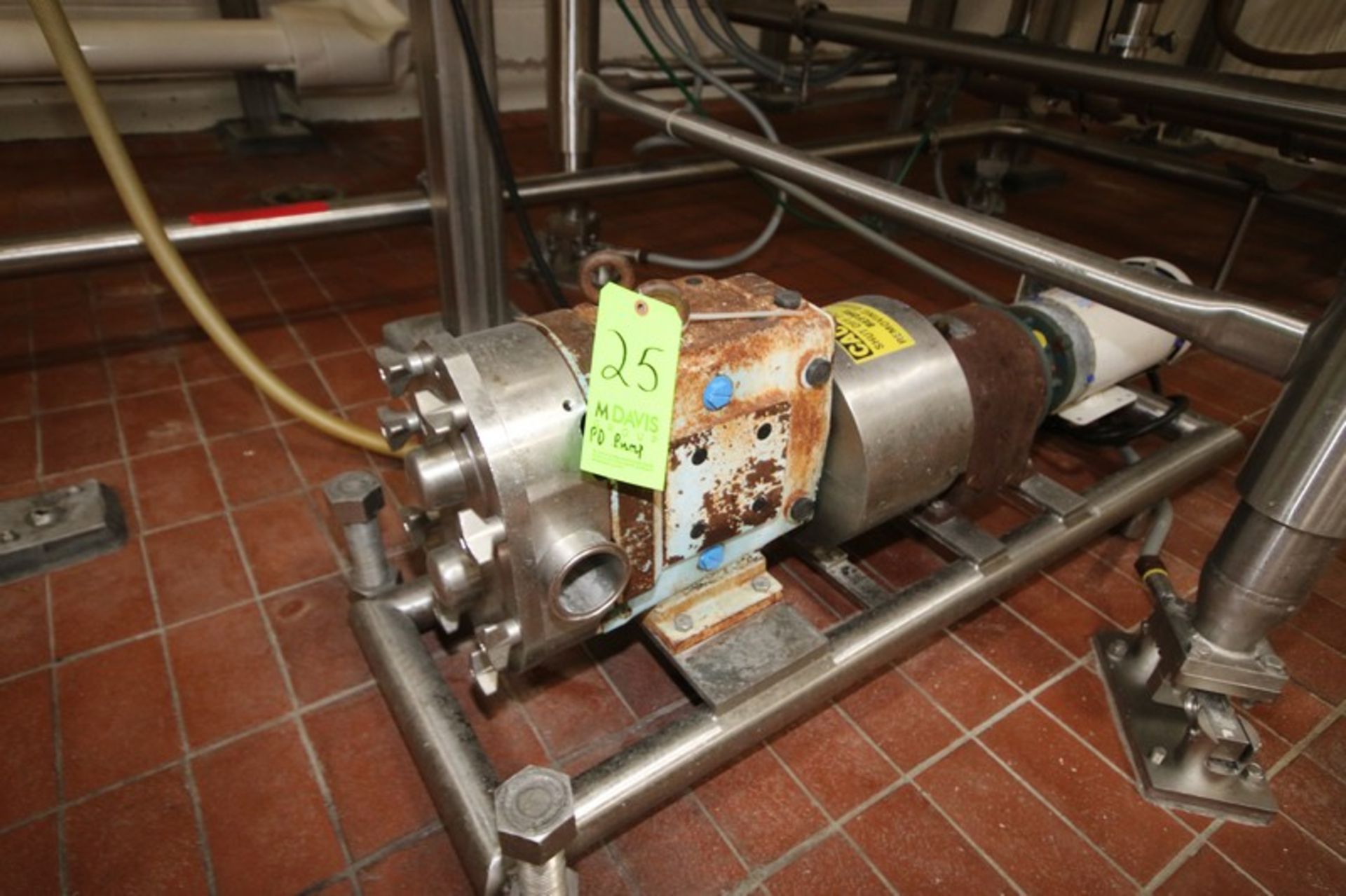 Waukesha Cherry-Burrell 2 hp Positive Displacement Pump, M/N 060, S/N 353504-04, with Baldor 1755 - Image 3 of 6