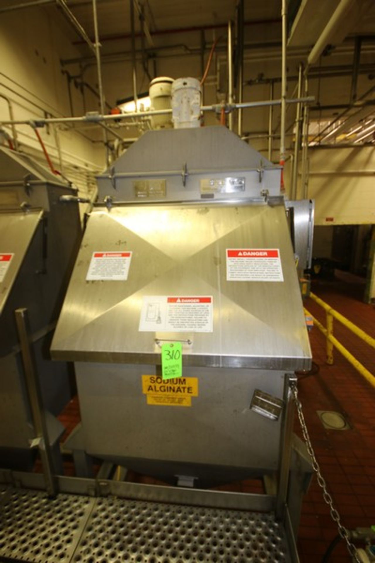 2001 American Process Systems S/S Filter Hopper,M/N D212-5690, S/N 5690, with S/S Lid, with