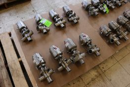 (8) S/S Air Valves, with S/S Cross Bodies, Aprox. 2" Clamp Type (INV#81334) (LOCATED @ MDG AUCTION