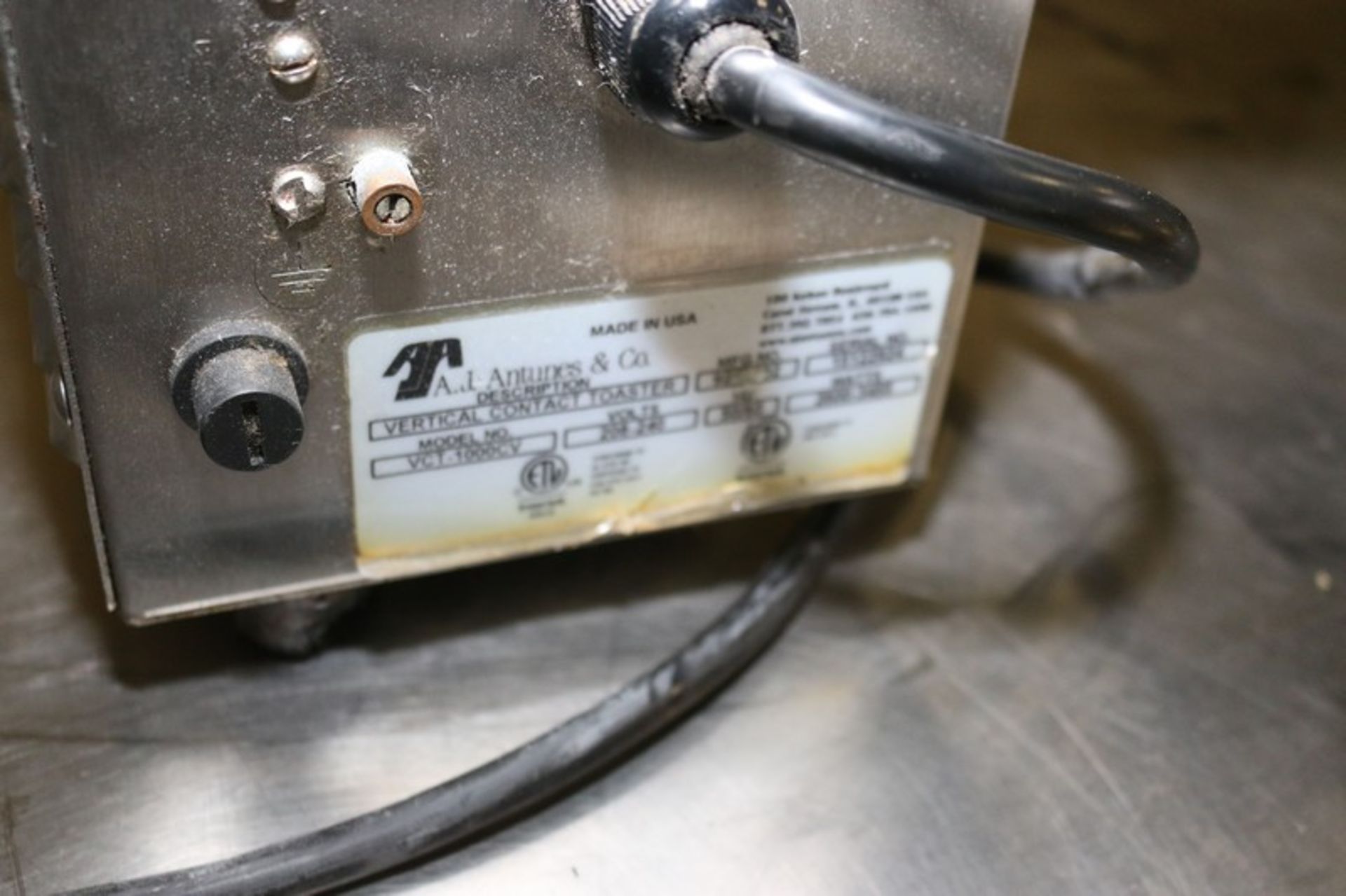 A.J. Antunes & Co. Vertical Contact Toaster,M/N VCT-1000CV, S/N 15122924, 208-240 Volts(INV#82908)( - Image 3 of 4