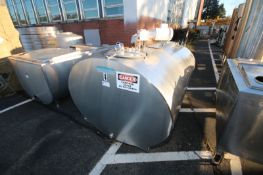 Mueller HiPerform Aprox. 500 Gal. S/S Jacketed Farm Tank, S/N 74079, Internal Tank Dims.: 91" L x