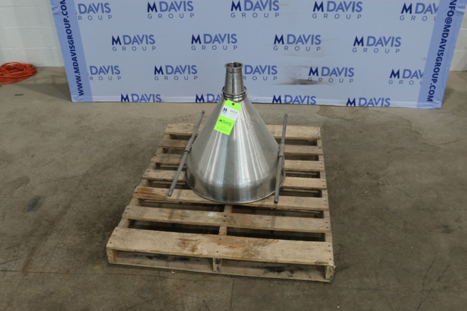 S/S Single Wall Funnel,with Aprox. 3" Clamp Type Discharge (INV#69373)(Located at the MDG Auction