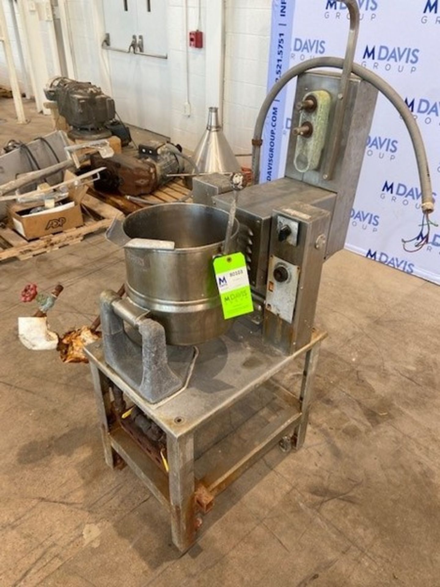 Groen S/S Kettle, M/N TDC/TA/1-20, MAX. W.P. 70 PSI @ 325 F, with Tilt, Mounted on Frame (INV# - Image 4 of 7