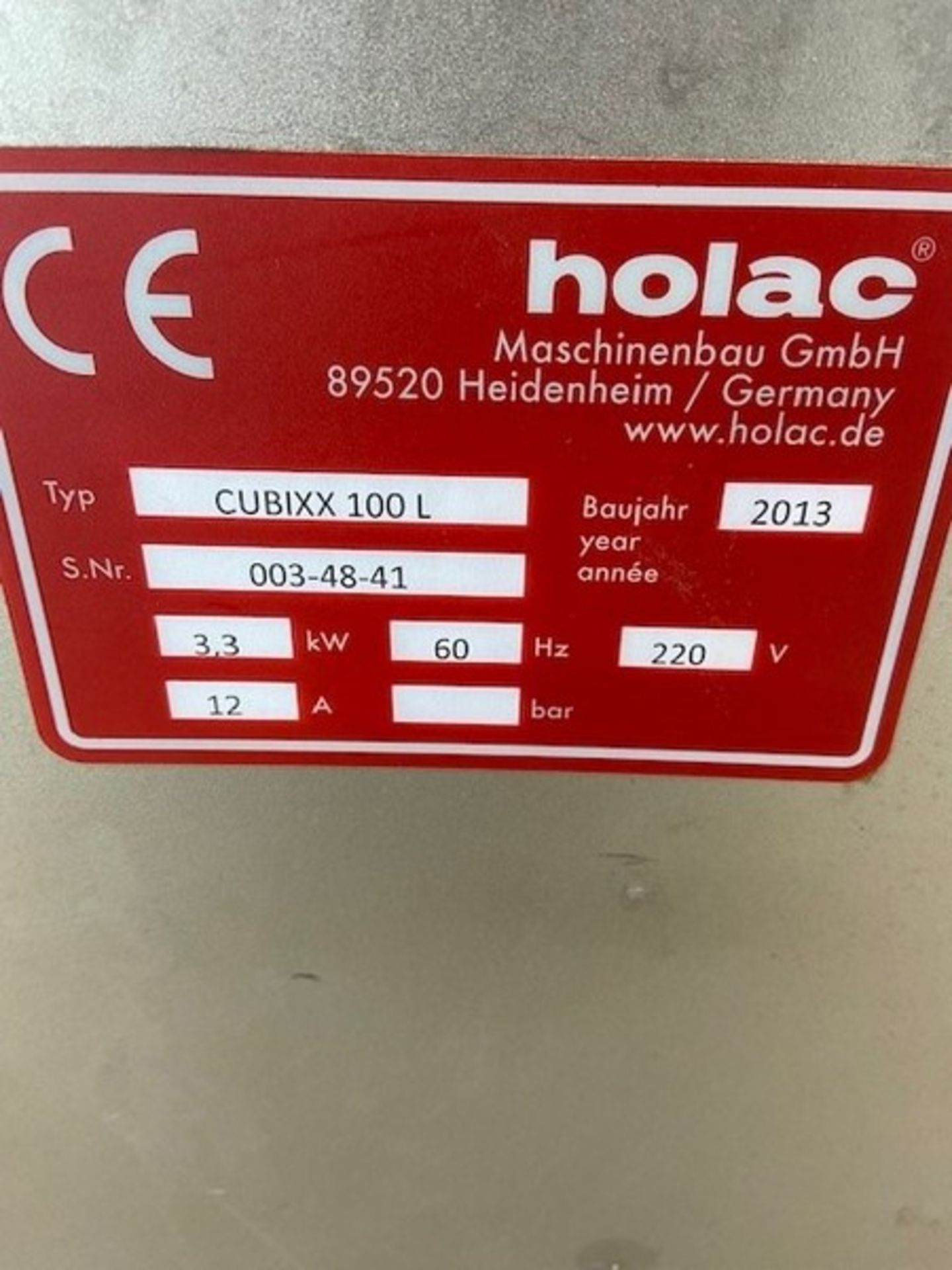 2013 Holac The Rounder, Type CUBIXX 100 L, S/N 003-48-41, 220 Volts, 3 Phase, with (2) Cutting - Image 8 of 8