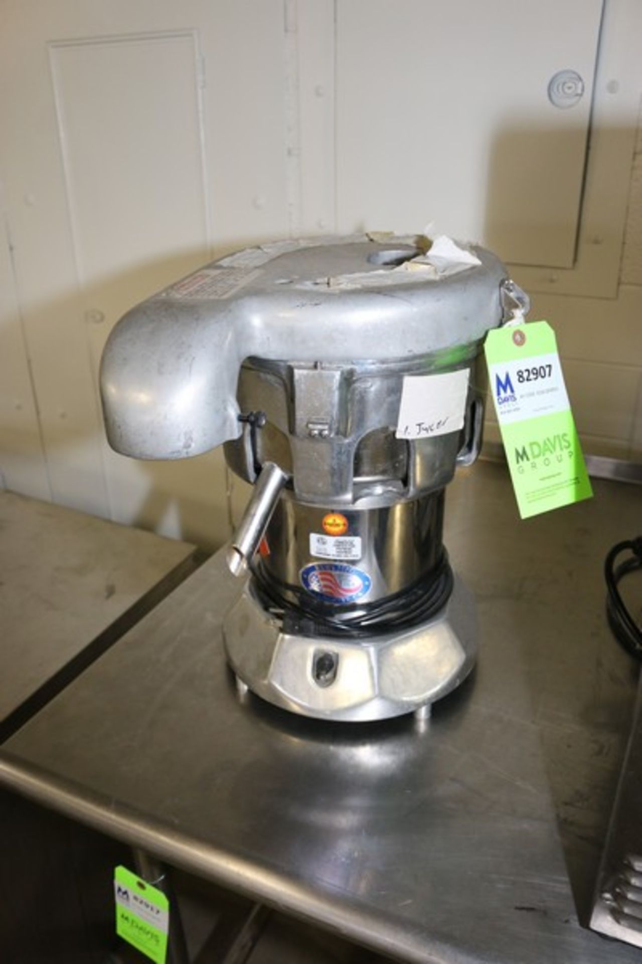 The Ruby 2000 Juicer,S/N 6098, with S/S Discharge (INV#82907)(Located @ the MDG Auction Showroom 2.0