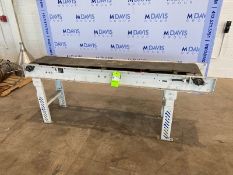 Straight Section of Power Conveyor, Aprox. 84" L, with Aprox. 12" W Belt, Mounted on Legs(INV#