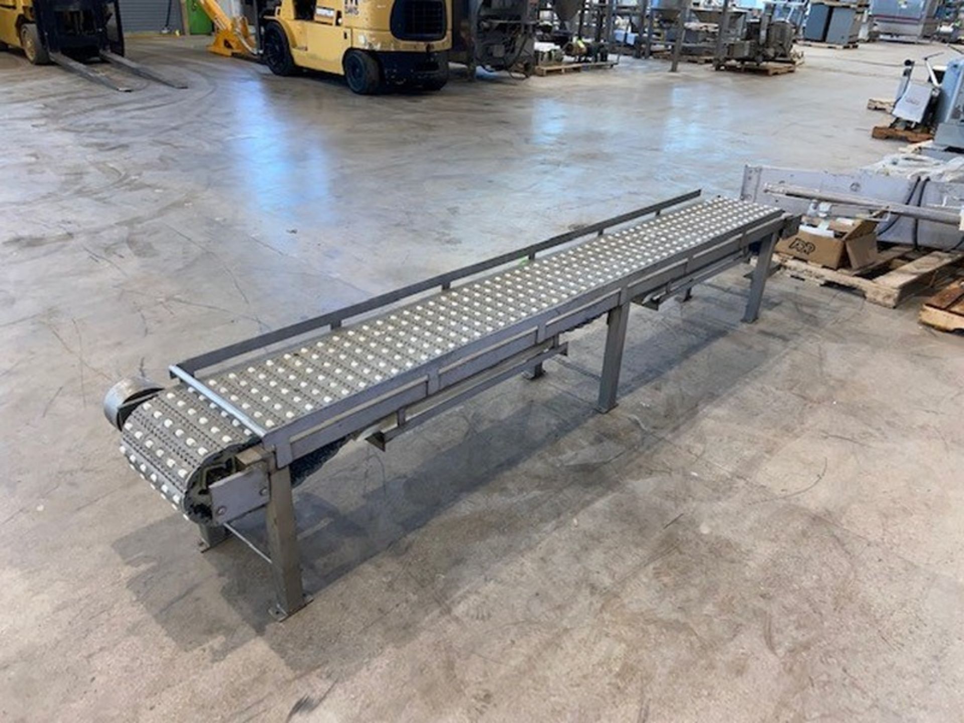 Straight Section of Conveyor, Aprox. 20 ft. L with Aprox. 12" W Belt, Mounted on S/S Frame (INV# - Image 4 of 4