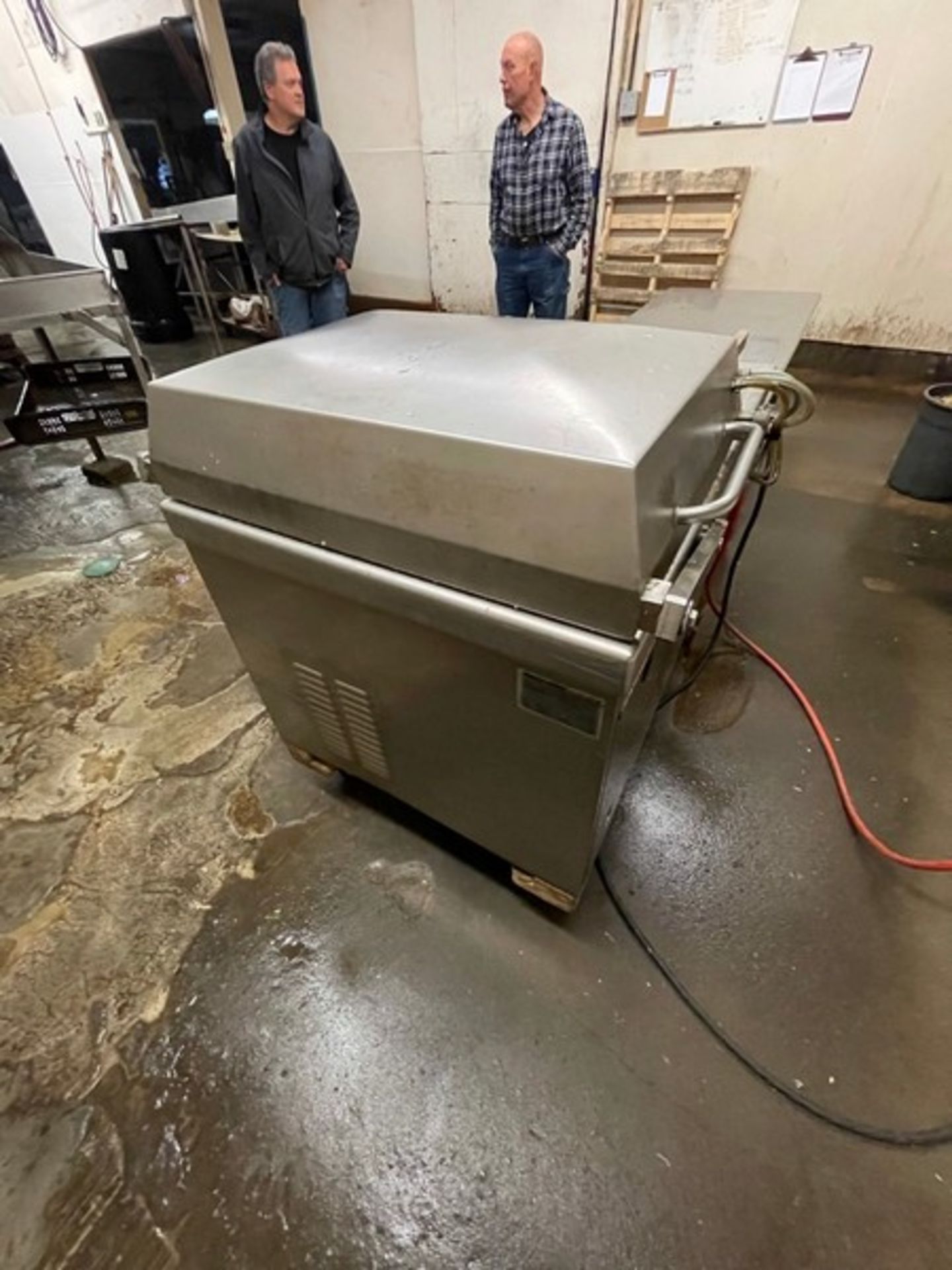 MULTIVAC CHAMBER SEALER, MODEL C450, S/N 105643, CHAMBER APPROX. 26" X 22", ONBOARD VACUUM PUMP, 220 - Image 11 of 23