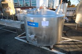 2013-2014 ABC 1,500 Liters S/S Jacketed Tank, MOC = AISI316, with Single S/S CIP Spray Ball, with