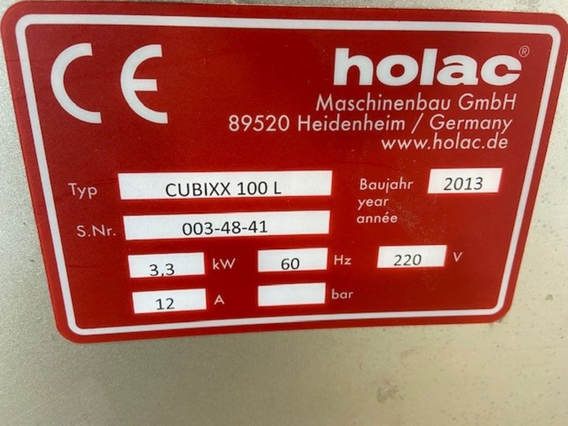 2013 Holac The Rounder, Type CUBIXX 100 L, S/N 003-48-41, 220 Volts, 3 Phase, with (2) Cutting - Image 2 of 8
