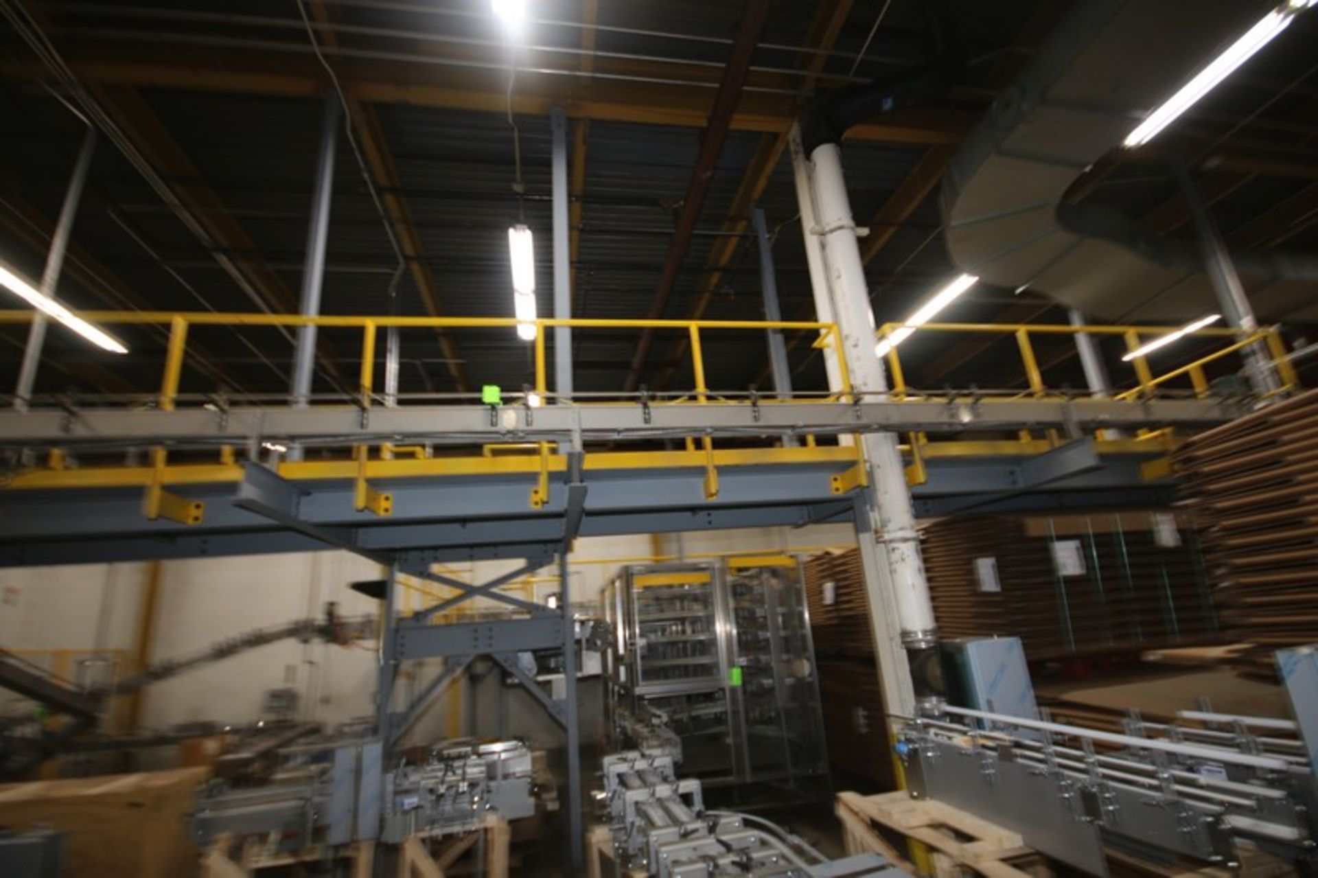 (1) Section of Product Conveyor, Aprox. 75 ft. L Overall Length, Includes (1) Incline Section & ( - Image 5 of 8