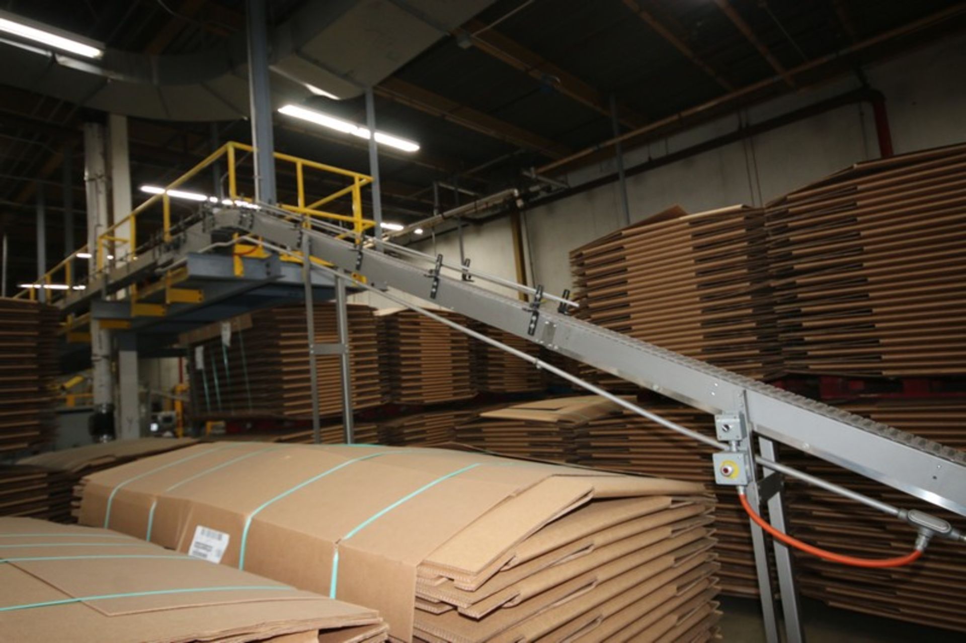 (1) Section of Product Conveyor, Aprox. 75 ft. L Overall Length, Includes (1) Incline Section & ( - Image 3 of 8