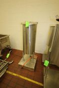 Aprox. 35 Gal. S/S Single Wall Vertical Tank, Internal Dims.: Aprox. 36" Tall x 17-1/2" Dia.,