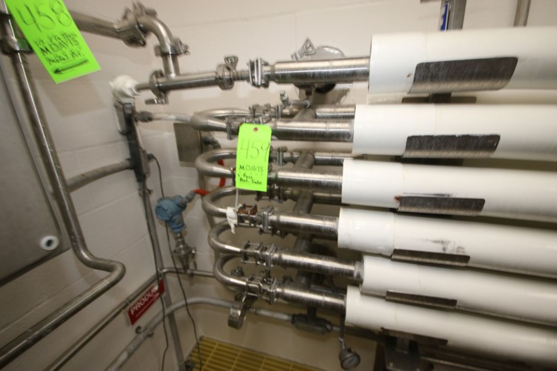 Feldmeier 5-Pass Insulated Pasteurization Tube, with Aprox. 2" Pipe, Wall Mounted with Steam - Image 3 of 9