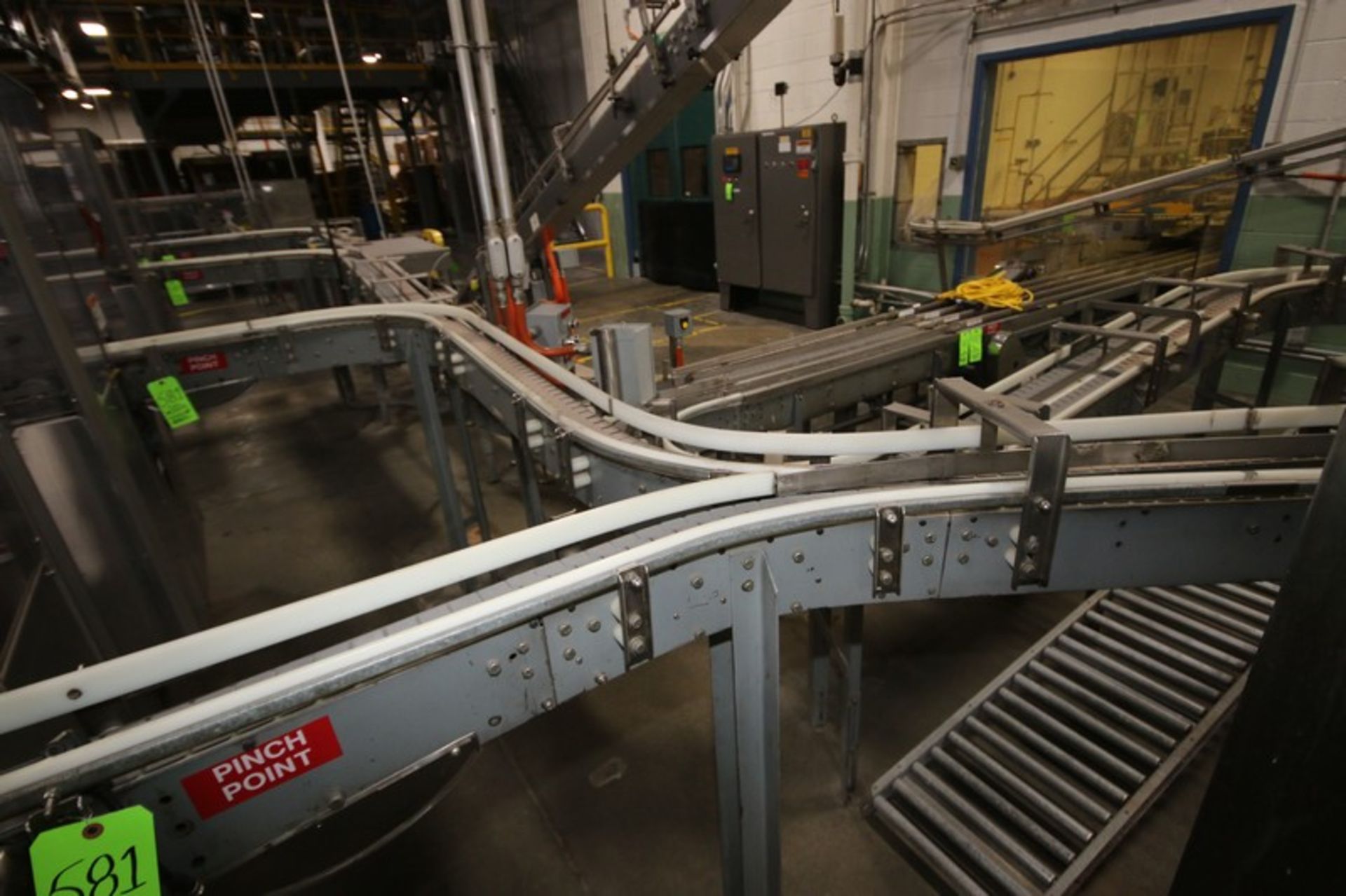 4-Sections of Nercon Infeed Product Conveyor, with Aprox. 3" W Plastic Chain, with Plastic Guide - Image 6 of 8