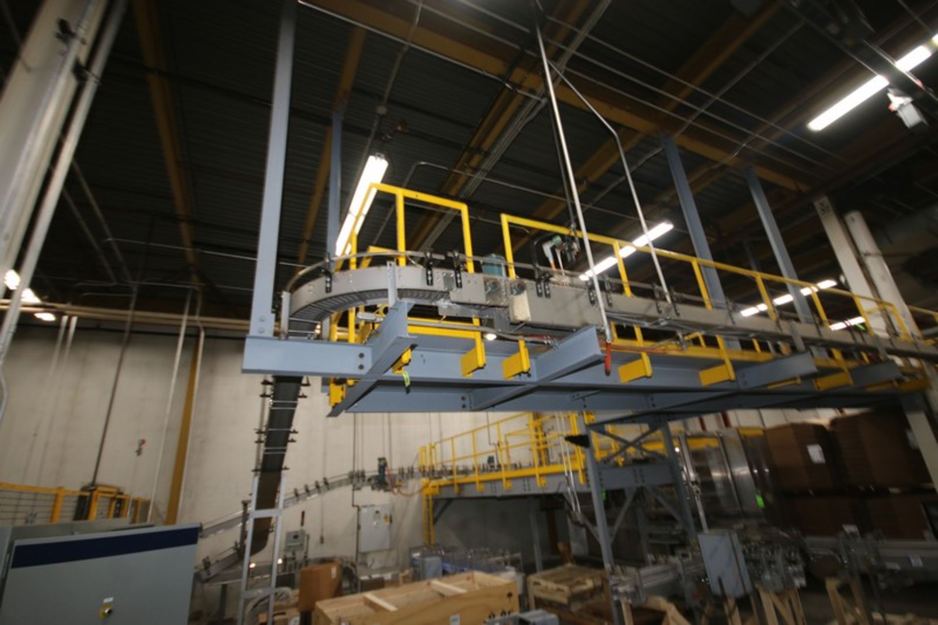 (1) Section of Product Conveyor, Aprox. 75 ft. L Overall Length, Includes (1) Incline Section & ( - Image 6 of 8